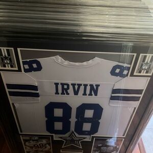 Dallas Cowboys Framed Jersey Display Michael Irvin Autograph COA